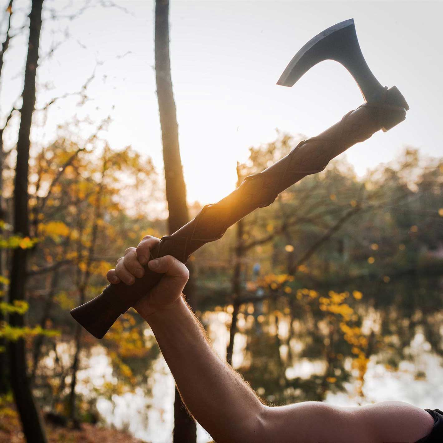 Ragnar Lothbrok Viking Axe With Engraved Runes On Handle | Wedding Gift, Anniversary Gift, Birthday Gift