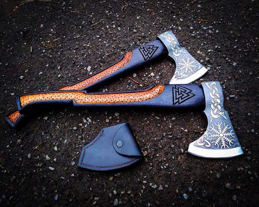 High Quality Carbon Steel Viking Axe Best Outdoor Camping Axe | Anniversary Gift, Christmas Gift, Birthday Gift