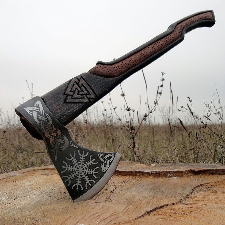 High Quality Carbon Steel Viking Axe Best Outdoor Camping Axe | Anniversary Gift, Christmas Gift, Birthday Gift