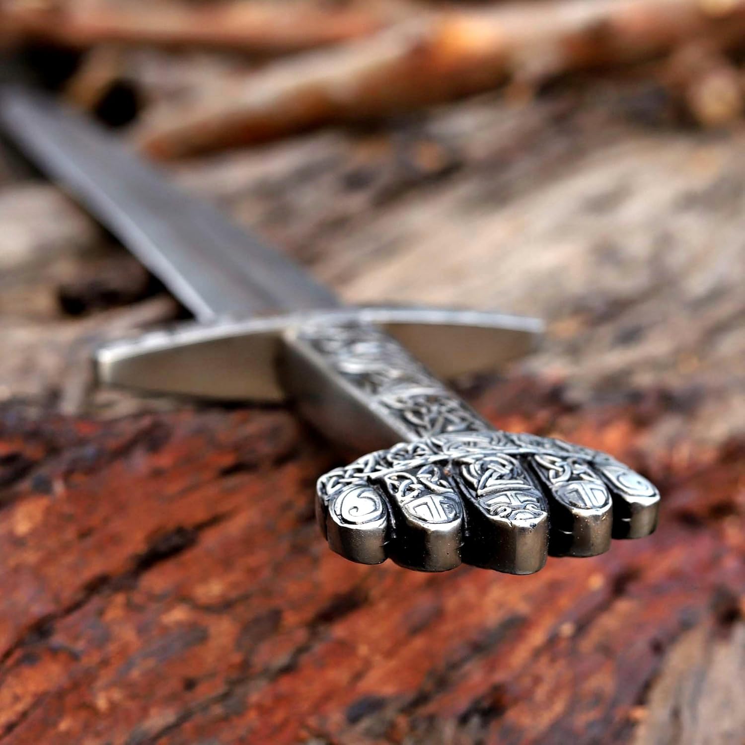 Handmade Damascus Steel Real Viking Style Sword |