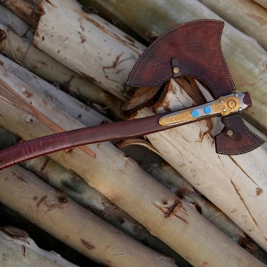 Kratos Leviathan Viking Axe Best Scandinavian Viking axe Celtic Hatchet | Best Wedding Gift, Christmas Gift, Birthday Gift