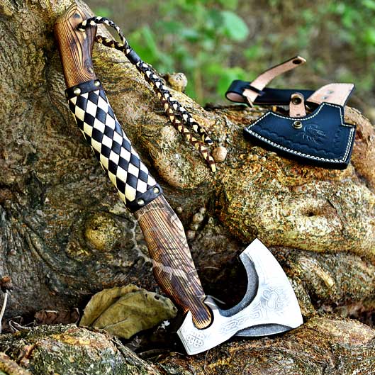 Norse Bear Viking Axe Best Outdoor Camping Survival Hatchet | Christmas Gift, Wedding Gift, Anniversary Gift