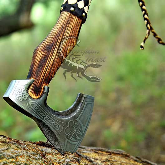 Norse Bear Viking Axe Best Outdoor Camping Survival Hatchet | Christmas Gift, Wedding Gift, Anniversary Gift