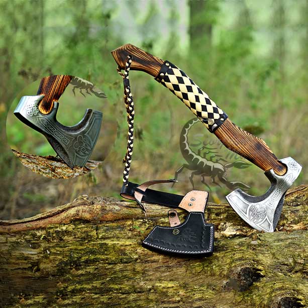 Norse Bear Viking Axe Best Outdoor Camping Survival Hatchet | Christmas Gift, Wedding Gift, Anniversary Gift