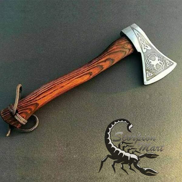 Tree of Life Viking Axe Best Camping Hatchet | Wedding Gift, Anniversary Gift, Birthday Gift