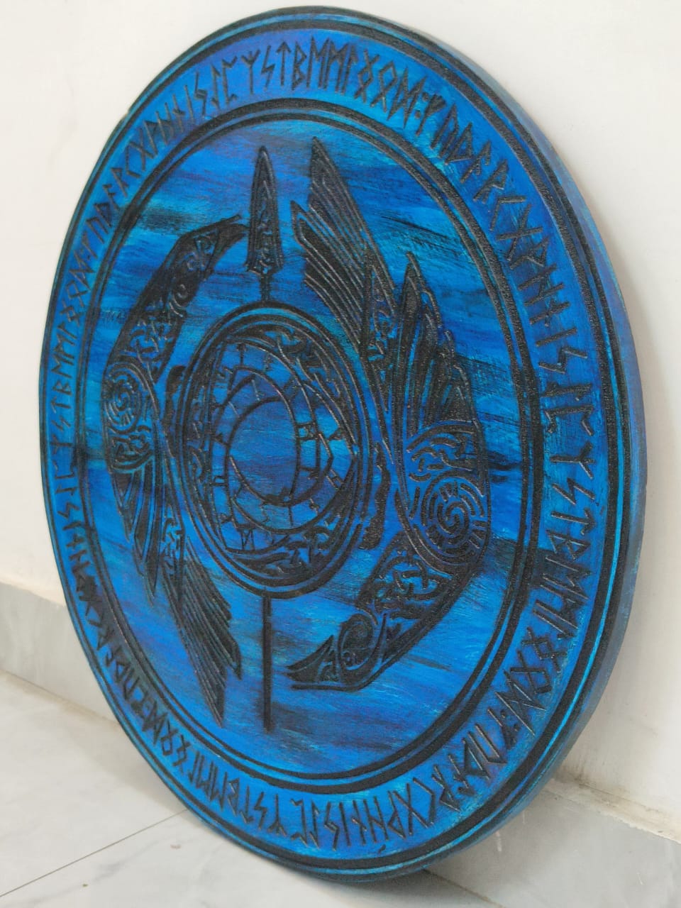 Eye Valhalla Raven Authentic Viking Shield, 24"