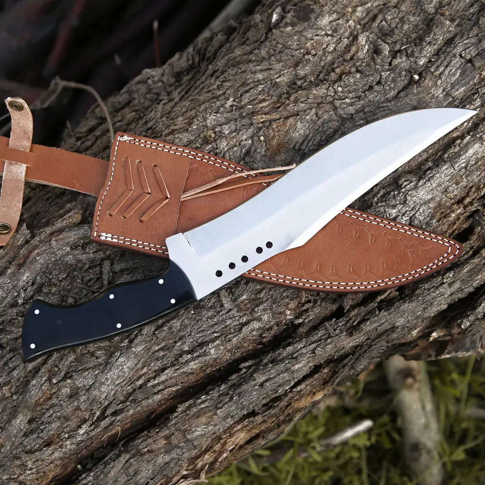 Handmade Forged Stainless Steel Survival Hunting Bushcraft Kukri Knife EDC 15” With Micarta Handle