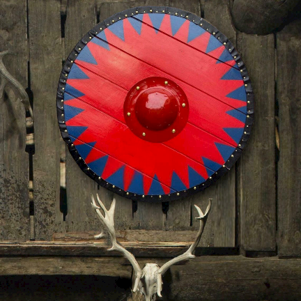 Red Sun Plank Viking Shield, 24"