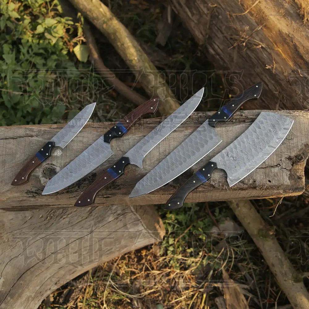 Damascus kitchen knife